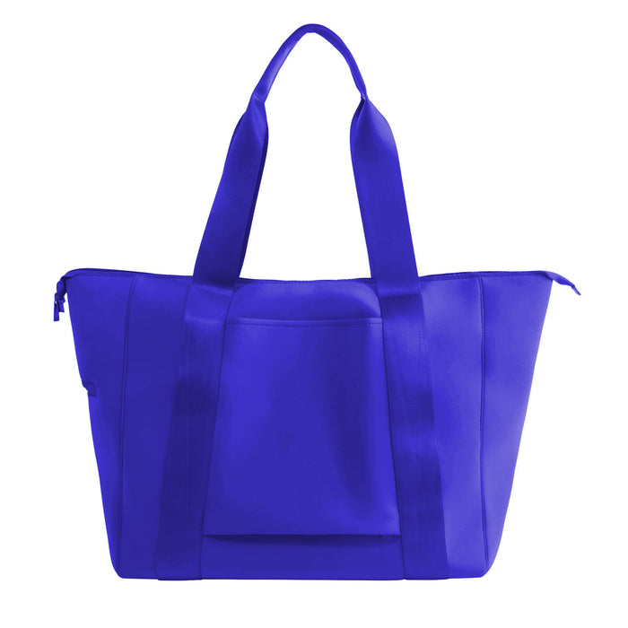Cobalt stylish weekender tote bag made of neoprene