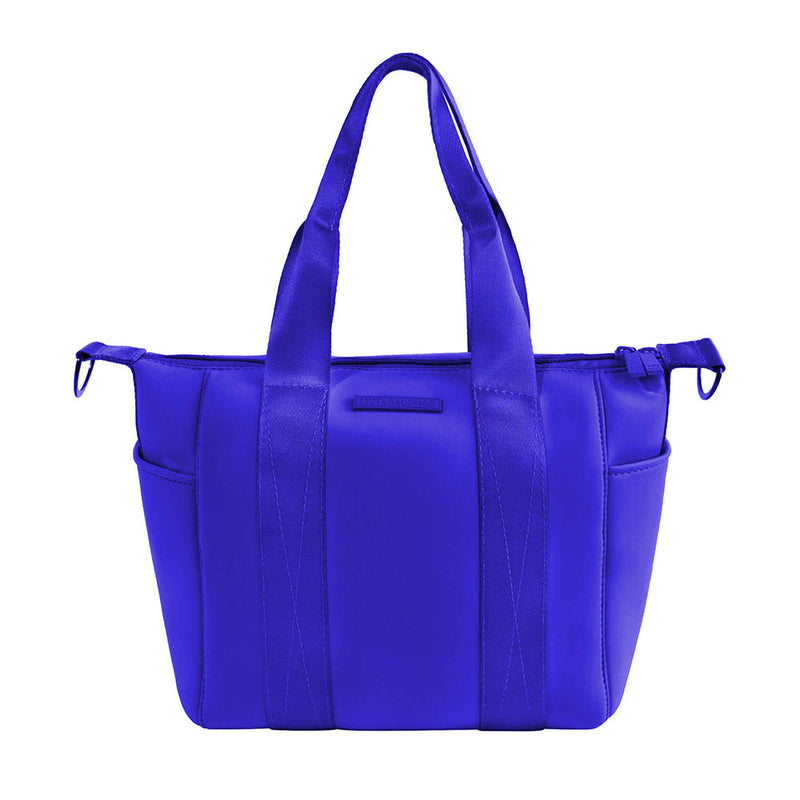 Cobalt mini tote bag with handles made of neoprene