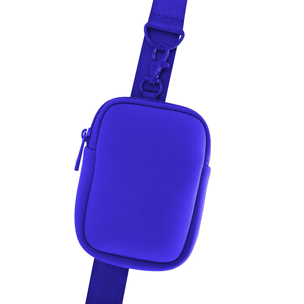 Cobalt mini tote bag with handles made of neoprene