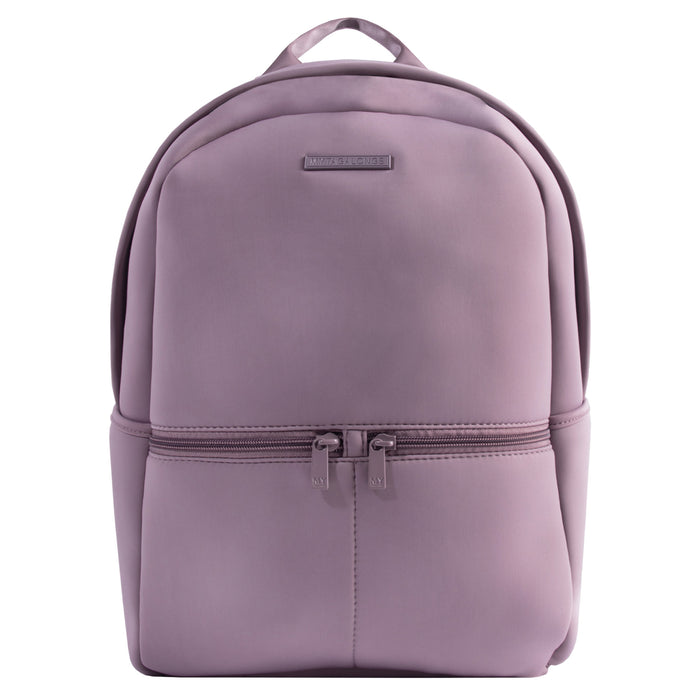 purple backpack made of neoprene for school or travel