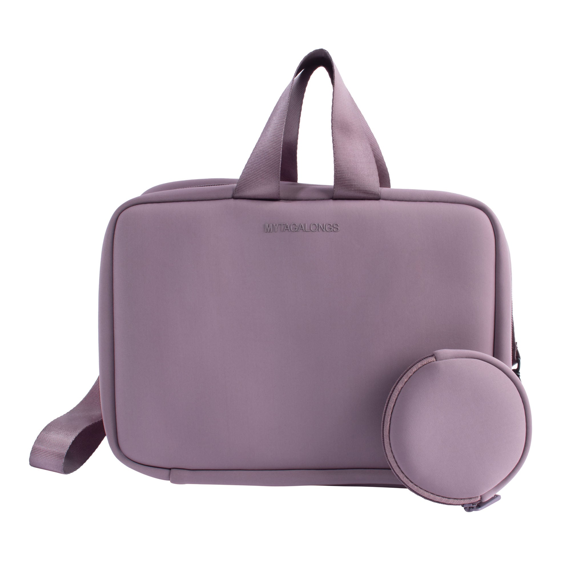 Purple baby organizer with pacifier pouch