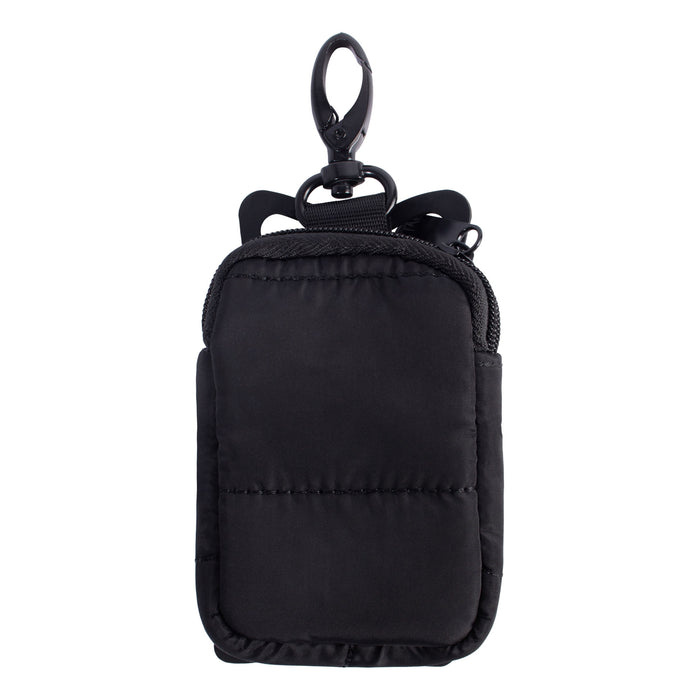 SMARTPHONE HOLDER LANYARD WITH POUCH - RECYCLED COLLECTION BLACK